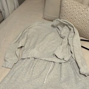 Abercrombie & Fitch Light Gray Lounge Set. Top is large and joggers are XL